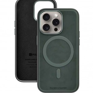 iPhone 15 Pro Max için Deri Leather MagSafe Kılıfı